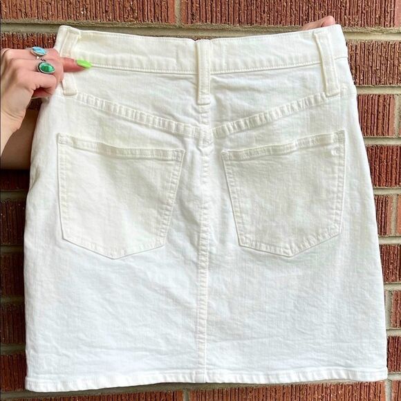 Madewell (25) White Denim Button Down Skirt - Picture 6 of 9